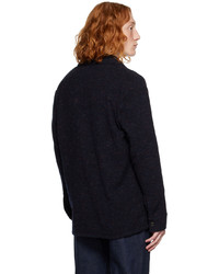 dunkelblaue Fleece-Shirtjacke von Gabriela Hearst
