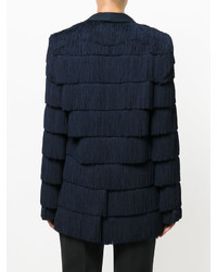 dunkelblaue Jacke mit Fransen von Stella McCartney