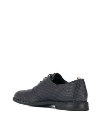 dunkelblaue geflochtene Leder Derby Schuhe von Officine Creative