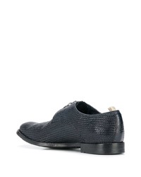 dunkelblaue geflochtene Leder Derby Schuhe von Officine Creative