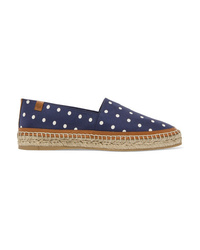 dunkelblaue gepunktete Espadrilles