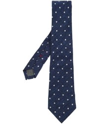dunkelblaue gepunktete Krawatte von Brunello Cucinelli