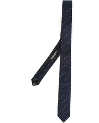 dunkelblaue gepunktete Krawatte von Dolce & Gabbana