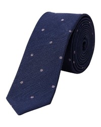dunkelblaue gepunktete Krawatte von Jack & Jones
