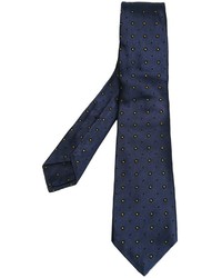 dunkelblaue gepunktete Krawatte von Kiton