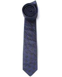 dunkelblaue gepunktete Krawatte von Lanvin