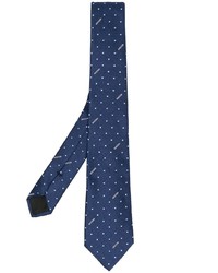 dunkelblaue gepunktete Krawatte von Moschino