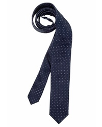dunkelblaue gepunktete Krawatte von Olymp
