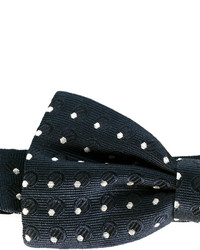dunkelblaue gepunktete Seidefliege von Dolce & Gabbana