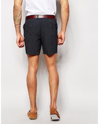 dunkelblaue gepunktete Shorts von Asos