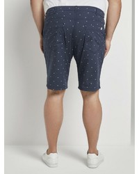 dunkelblaue gepunktete Shorts von TOM TAILOR Men Plus