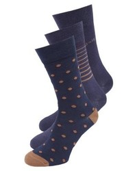 dunkelblaue gepunktete Socken von Bugatti