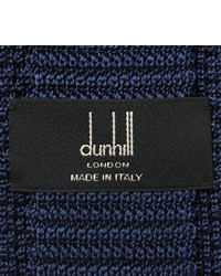 dunkelblaue gepunktete Wollkrawatte von Dunhill