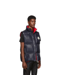 dunkelblaue gesteppte ärmellose Jacke von Moncler Genius