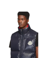 dunkelblaue gesteppte ärmellose Jacke von Moncler Genius