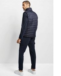 dunkelblaue gesteppte ärmellose Jacke von Cinque