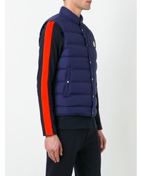 dunkelblaue gesteppte ärmellose Jacke von Moncler