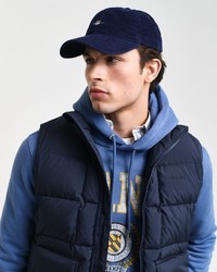 dunkelblaue gesteppte ärmellose Jacke von Gant