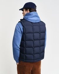 dunkelblaue gesteppte ärmellose Jacke von Gant