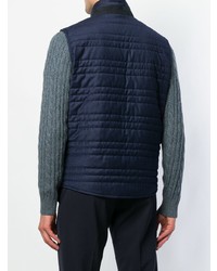 dunkelblaue gesteppte ärmellose Jacke von Loro Piana