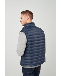 dunkelblaue gesteppte ärmellose Jacke von next