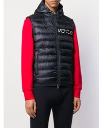 dunkelblaue gesteppte ärmellose Jacke von Moncler