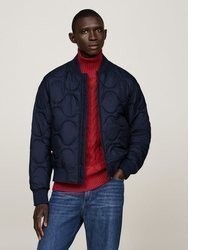 dunkelblaue gesteppte Bomberjacke von Tommy Hilfiger