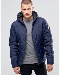 dunkelblaue gesteppte Jacke von Blend of America