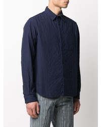 dunkelblaue gesteppte Shirtjacke von Kenzo