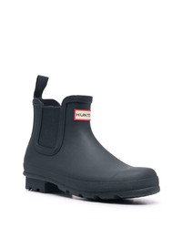 dunkelblaue Gummi Chelsea Boots von Hunter