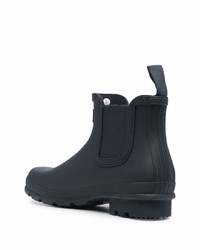 dunkelblaue Gummi Chelsea Boots von Hunter