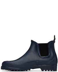 dunkelblaue Gummi Chelsea Boots von Stutterheim