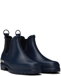 dunkelblaue Gummi Chelsea Boots von Stutterheim