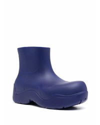 dunkelblaue Gummi Chelsea Boots von Bottega Veneta