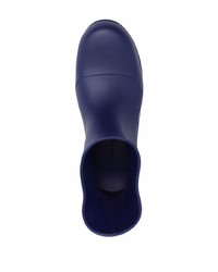 dunkelblaue Gummi Chelsea Boots von Bottega Veneta