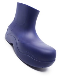 dunkelblaue Gummi Chelsea Boots von Bottega Veneta