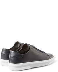 dunkelblaue Gummi niedrige Sneakers von A.P.C.