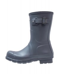 dunkelblaue Gummistiefel von Hunter