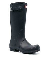 dunkelblaue Gummistiefel von Hunter