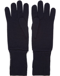 dunkelblaue Handschuhe von Moncler Gamme Bleu
