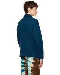 dunkelblaue Harrington-Jacke von The Elder Statesman