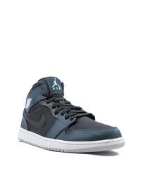 dunkelblaue hohe Sneakers aus Leder von Jordan