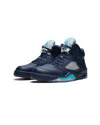 dunkelblaue hohe Sneakers aus Leder von Jordan