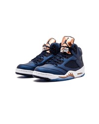 dunkelblaue hohe Sneakers aus Leder von Jordan