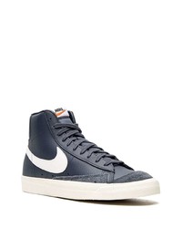 dunkelblaue hohe Sneakers aus Leder von Nike