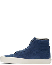 dunkelblaue hohe Sneakers aus Leder von Vans