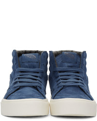 dunkelblaue hohe Sneakers aus Leder von Vans