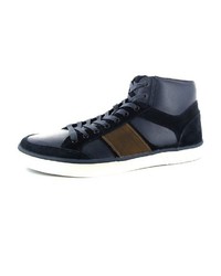 dunkelblaue hohe Sneakers aus Leder von BORAS