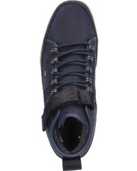 dunkelblaue hohe Sneakers aus Leder von Boxfresh