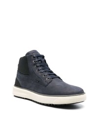 dunkelblaue hohe Sneakers aus Leder von Geox